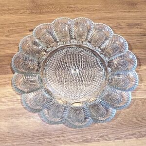 Vintage Indiana Thousand Eye Hobnail Amber Deviled Egg Carnival Glass